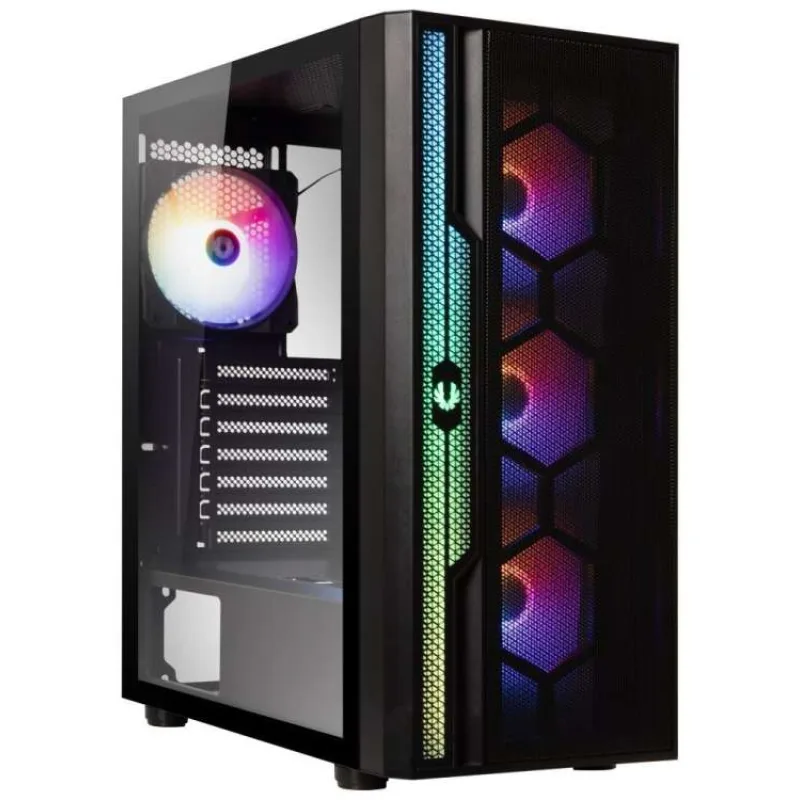 BitFenix skříň Apollo / ATX / 4x120mm ARGB fan / 3xUSB 3.0 / USB 2.0 / tvrzené sklo / černá (BFC-APL-300-KKGXP-4A)