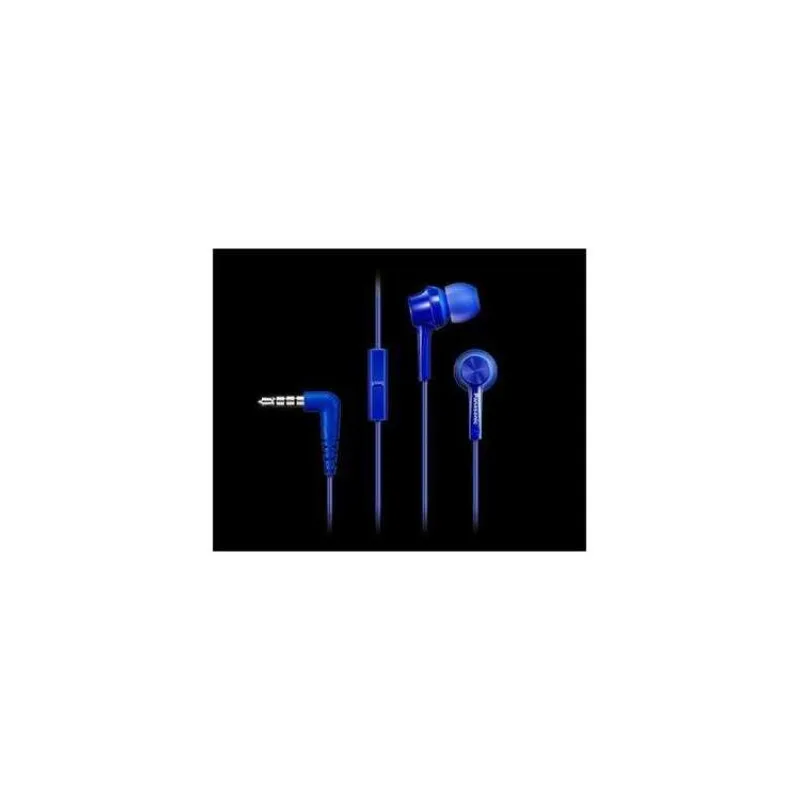 Panasonic RP-TCM115E-A, drátové sluchátka, do uší, 3,5mm jack, kabel 1,2m, modrá (RP-TCM115E-A)