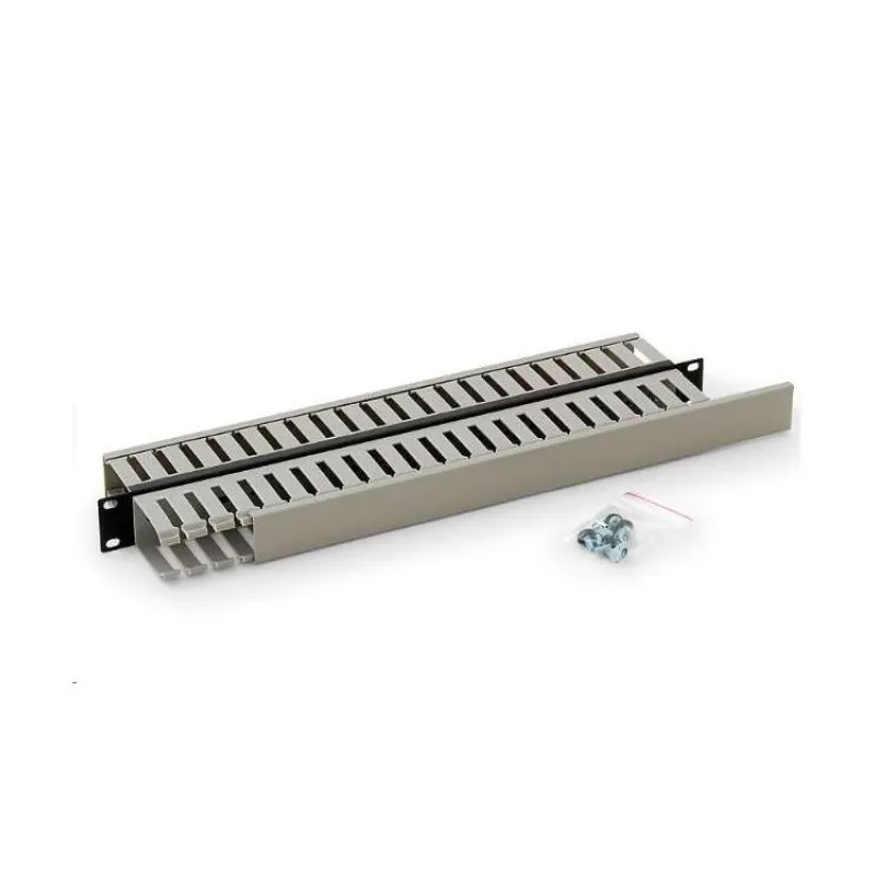 TRITON 19" vyvazovací panel 1U oboustranná plastová lišta, šedá (RAC-VP-X03-A1)