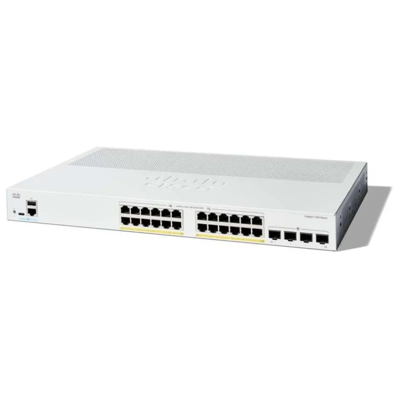 Cisco Catalyst switch C1300-24P-4G (24xGbE,4xSFP,24xPoE+,195W,fanless) - REFRESH (C1300-24P-4G-RF)