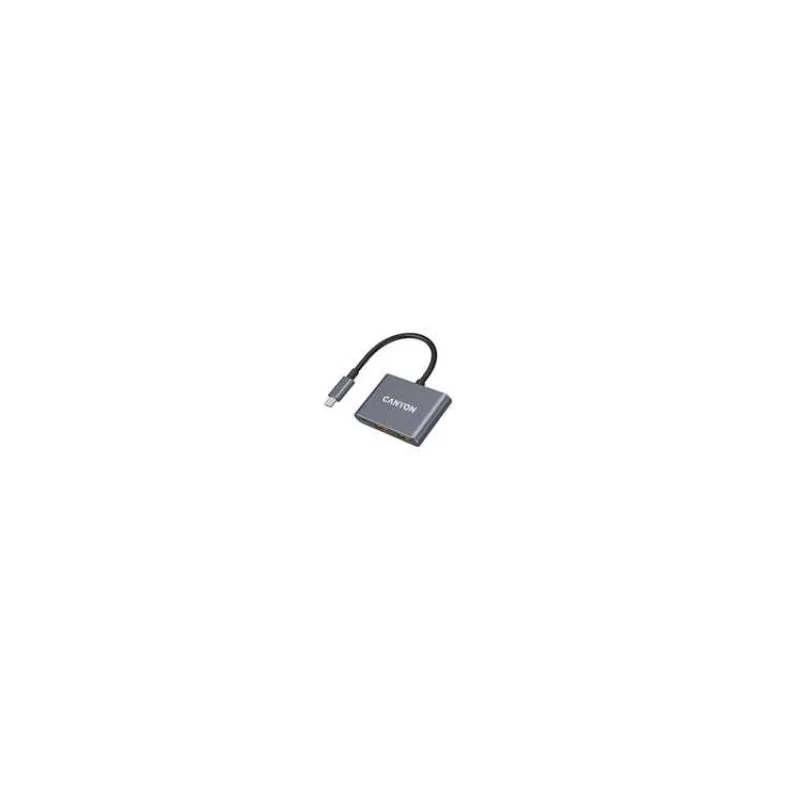Canyon DS-3, USB-C Hub, 3 porty, 2xUSB-A 10Gbps, 1xUSB-C 10Gbps, šedá (CNS-TDS3)