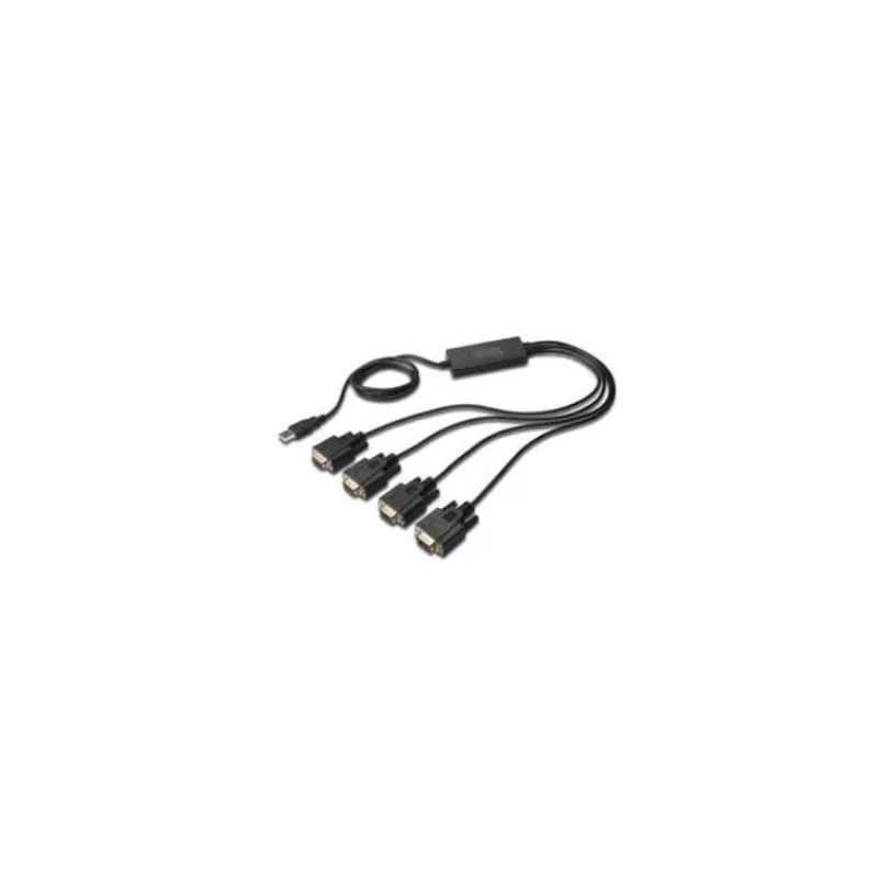 Digitus Adaptér USB na sériový port, RS232 4 x RS232, typ kabelu, Čipset: FT4232H, 1,5 m (DA-70159)
