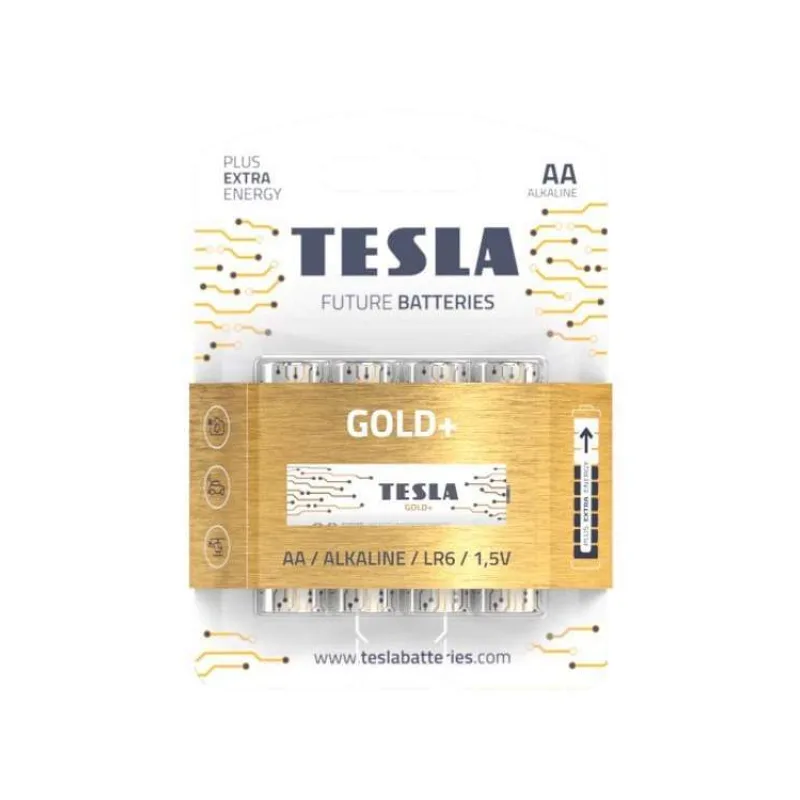 TESLA GOLD+ alkalická baterie AA (LR06, tužková, blister) 4 ks (1099137016)