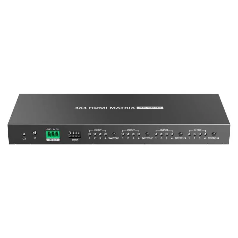 PremiumCord HDMI2.0 matrix switch 4:4 , rozlišení 4K@60Hz, HDR YUV4:4:4 (khswit44b)