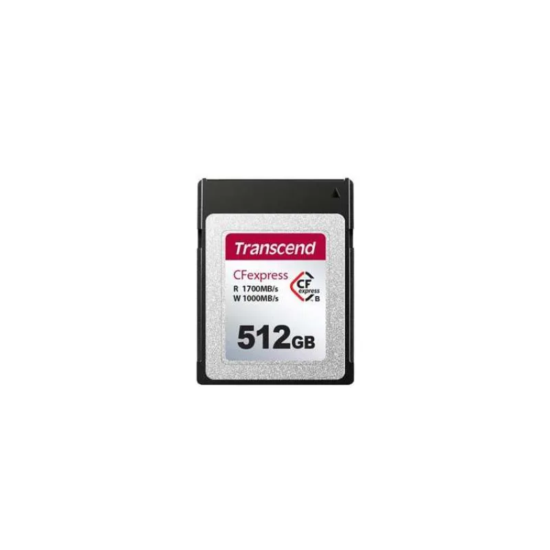 Transcend 512GB CFexpress 820 NVMe PCIe Gen3 x2 (Type B) paměťová karta, 1700MB/s R, 1000MB/s W (TS512GCFE820)