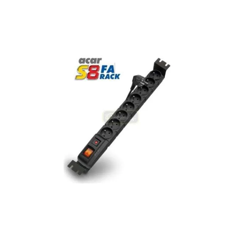 OCRACK ACAR 19" napájecí panel S8/3m 8x230V-3m BK (9608)