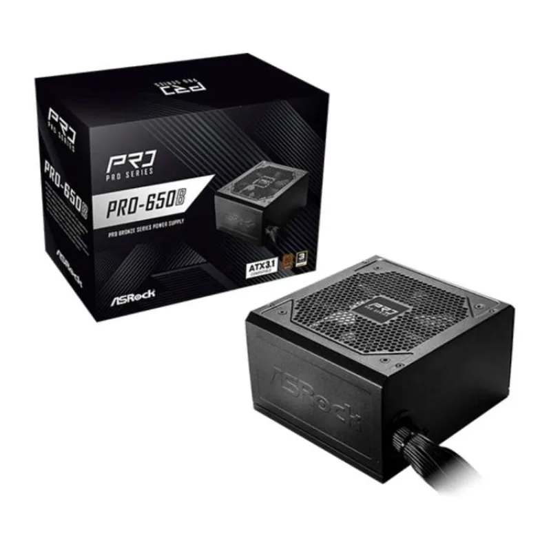 ASROCK zdroj PRO-650B, 650W, 80Plus Bronze, 120 mm, ATX 3.1 (PRO-650B)