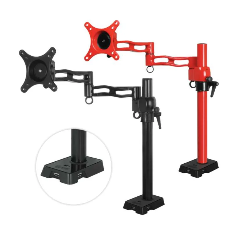 ARCTIC Z1 red - single monitor arm with USB Hub in (ORAEQ-MA007-GBA01)