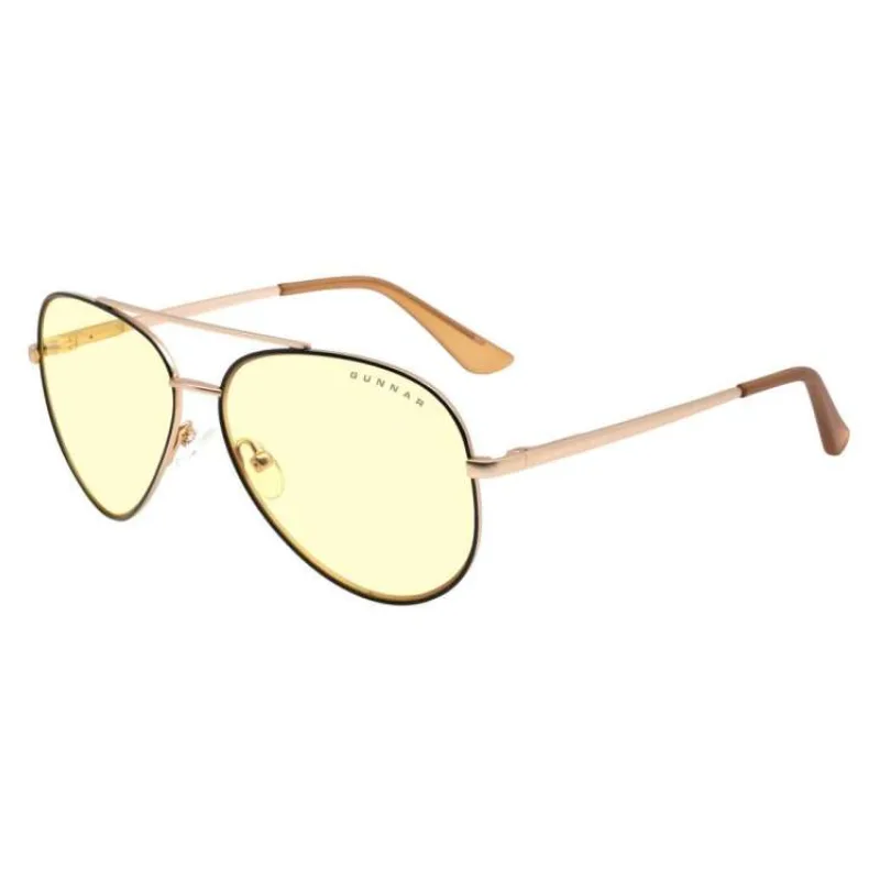 GUNNAR kancelářske/herní brýle MAVERICK BLACK/GOLD * jantárová skla * BLF 65 * GUNNAR focus (MAV-10901)