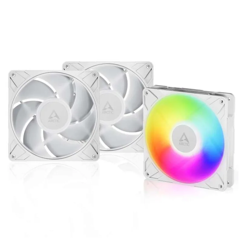 ARCTIC P14 Pre A-RGB (biela) (3pack) - 140mm A-RGB PWM ventilátor s rozdeľovačom káblov (ACFAN00321A)