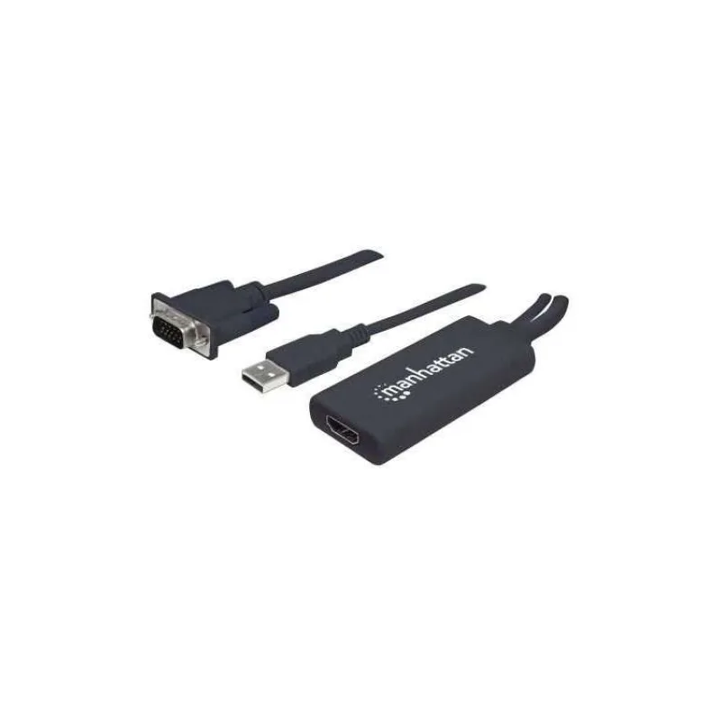 Prevodník MANHATTAN VGA na USB a HDMI (152426)