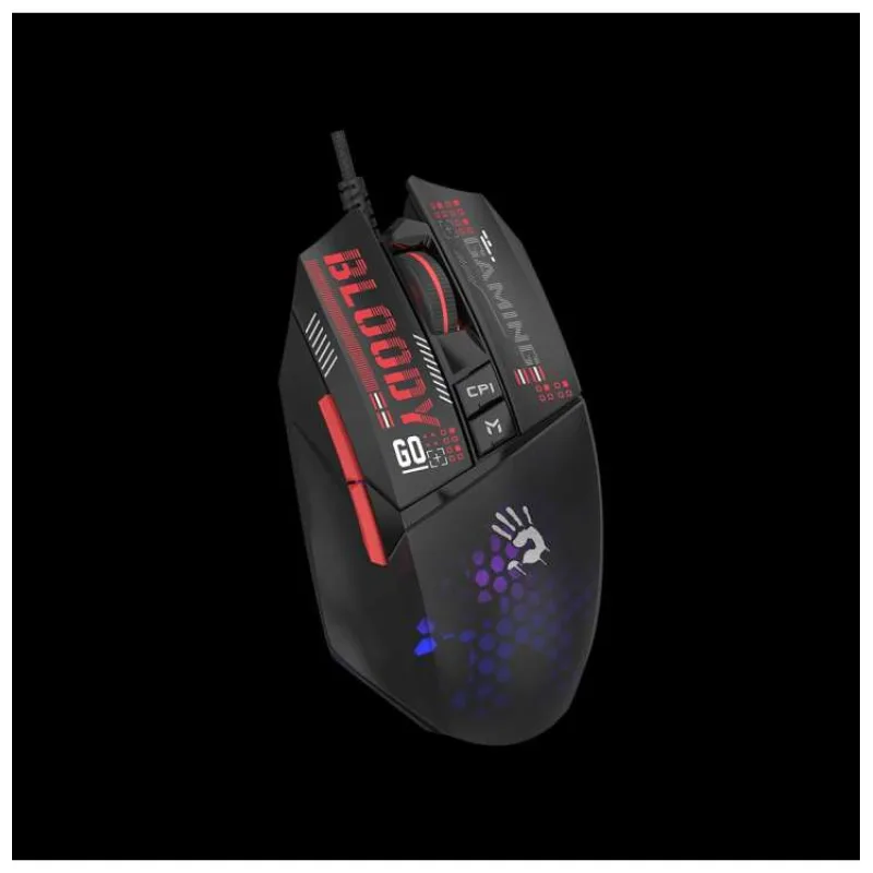 A4tech BLOODY W60 Max Mini, podsvícená herní myš, 12000 DPI, černá, USB (W60 MAX MINI)
