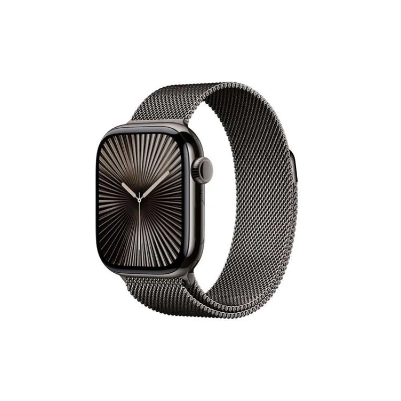 Apple Watch Series 10 GPS + Cellular 46mm Slate Titanium Case with Slate Milanese Loop - M/L (MWYW3QC/A)