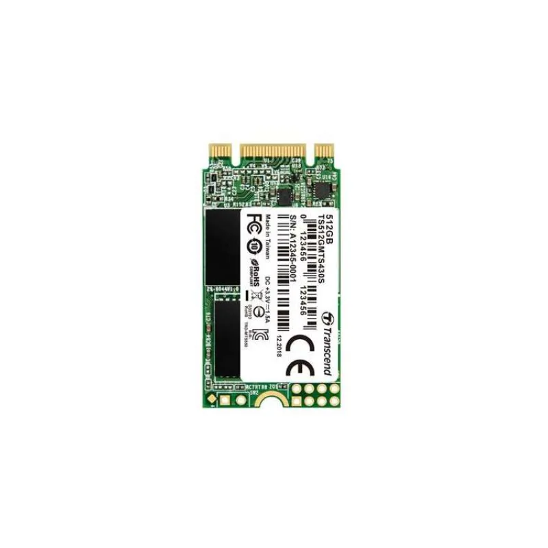 TRANSCEND SSD M.2 430S 1TB, M.2 2242 SSD, SATA3 B+M Key, TLC (TS1TMTS430S)