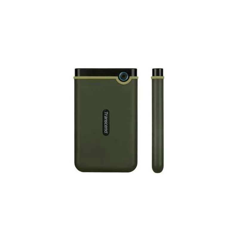 TRANSCEND 1TB StoreJet 25M3G SLIM, 2.5”, USB 3.0 (3.1 Gen 1) Externí Anti-Shock disk, tenký profil, armádní zelená (TS1TSJ25M3G)