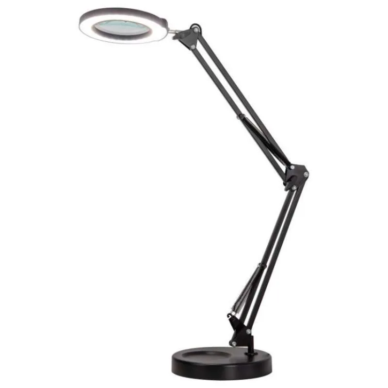IMMAX LED stolní lampička ZOOM/ s lupou/ 12W/ 5V/2A/ stmívatelná/ černá (08977L)