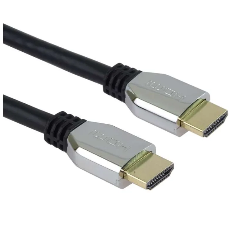 Kábel HDMI PREMIUMCORD 2.1 vysokorýchlostný + ethernetový kábel (krytky zo zinkovej zliatiny, pozlátené konektory) 1.5m (kphdm21z015)