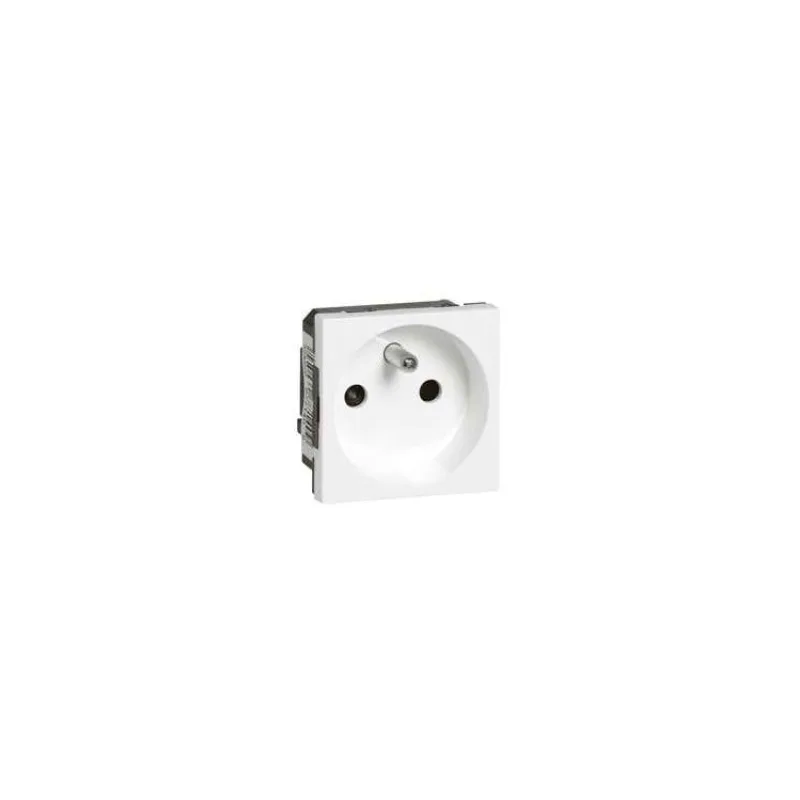 Legrand MOSAIC zásuvka 230V 2P+T 2M, bílá (077140)
