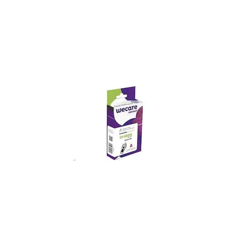 WECARE ARMOR páska kompatibilná s DYMO S0720550, Red/White, 12MM*7M (K80026W4)