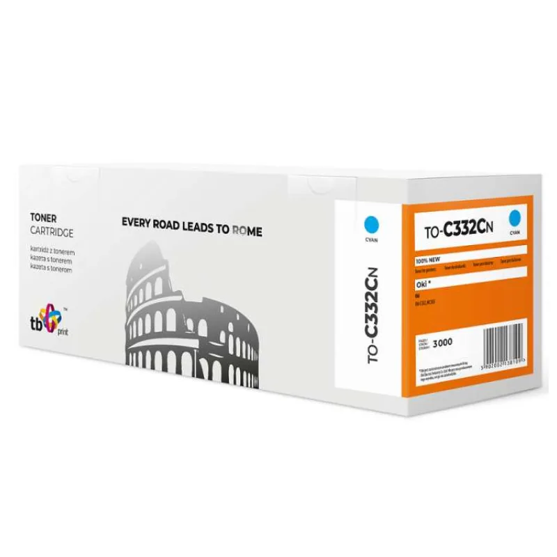 Toner TB kompatibilní s OKI C332 TO-C332CN CY (TO-C332CN)