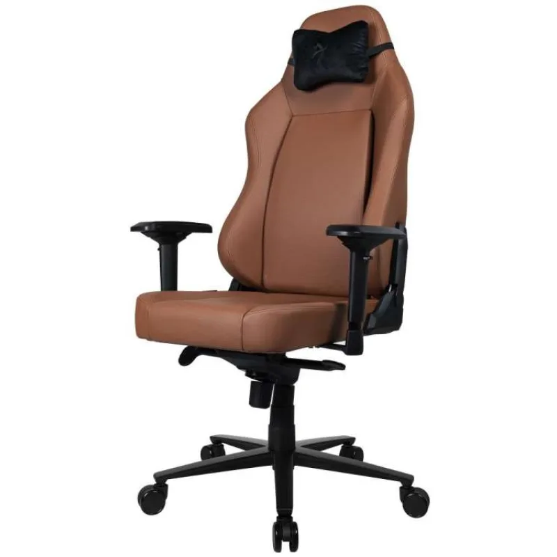 AROZZI herní židle PRIMO Full Premium Leather Brown/ 100% přírodní italská kůže/ hnědá (PRIMO-PREM-BWN)