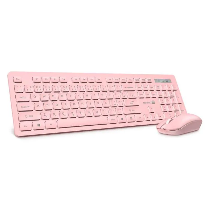 CONNECT IT Wireless FashionCombo2 Pink bezdrátová klávesnice + myš, USB 2,4GHz, růžová (CKM-5030-CS)