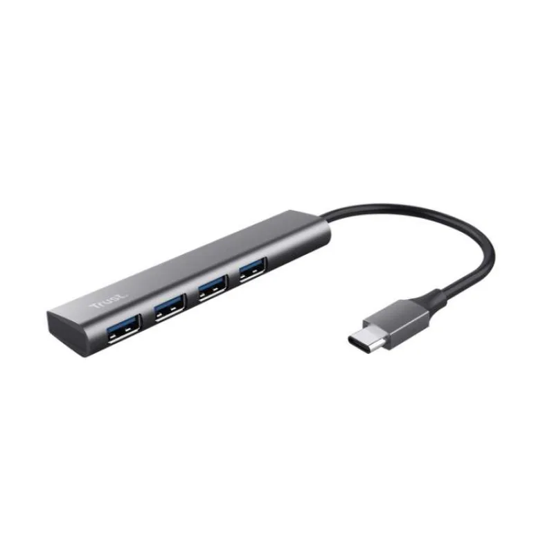 TRUST Rozbočovač Halyx Aluminium USB-C To 4 Port USB-A 3.2 Gen1 Hub (24948)