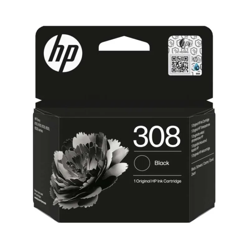 HP 308 Černá originální inkoustová kazeta (7FP21UE)