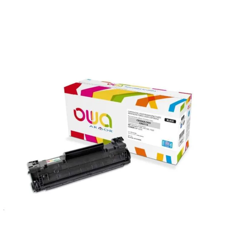 OWA Armor toner pre HP Laserjet P1505, M1120, 1522, 2550 strán, CB436A JUMBO, čierna/čierna (K15256OW)