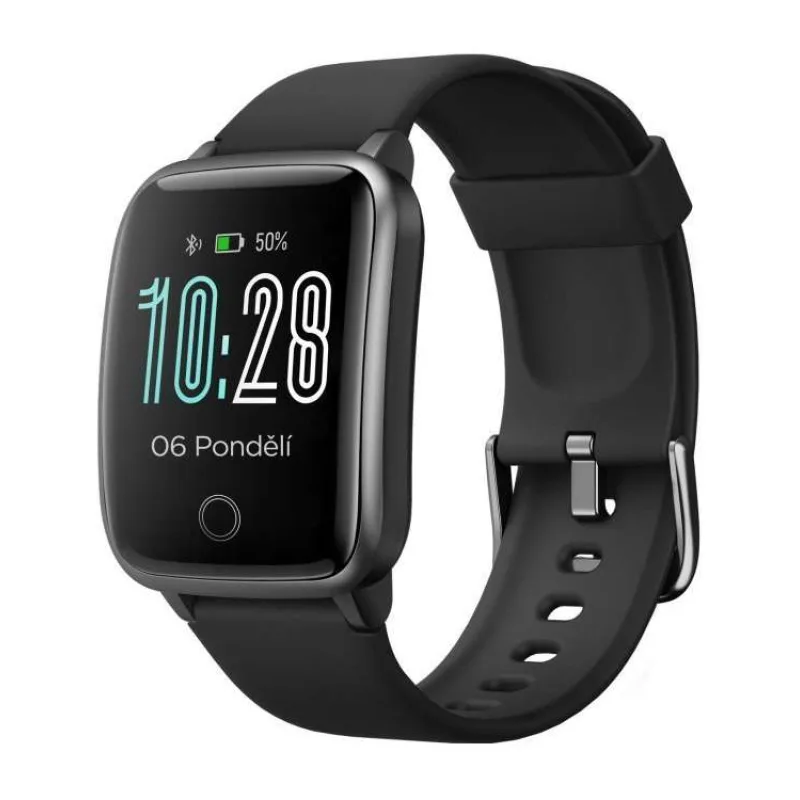UMAX chytré hodinky U-Band P2-L Black/ 1,3" TFT/ Bluetooth 4.2/ nRF52832/ IP68/ iOS 8.0 +/ Android 4.4 +/ CZ Veryfit PRO (UB535)