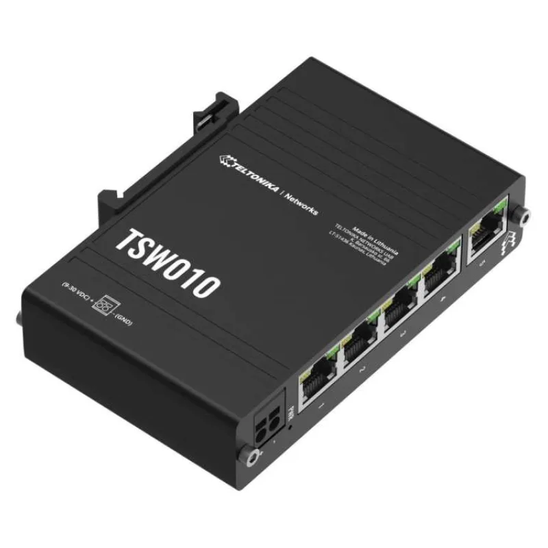 Teltonika TSW010 průmyslový nemanažovaný switch, 5x 10/100, bez zdroje (TSW010000000)