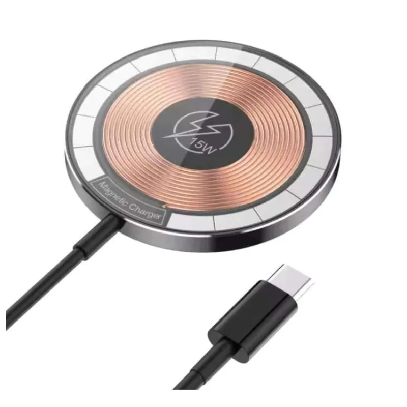 1stCOOL bezdrátová přenosná QI nabíječka 15W, MagSafe, USB-C, černá (Q22 TR)