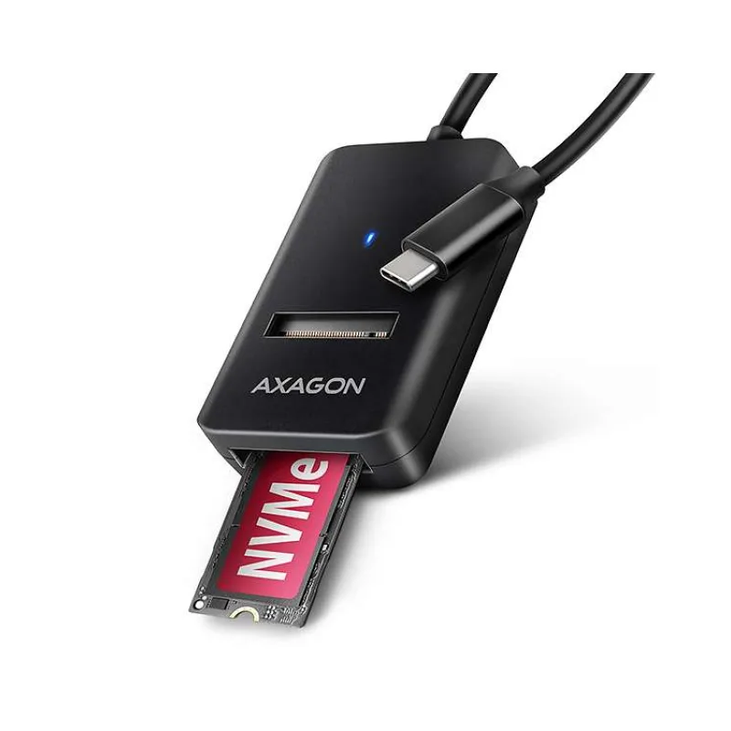 AXAGON USB-C adaptér pro připojení M.2 NVMe SSD / ADM2-CM / USB-C / USB 3.2 Gen2 / USB-C kabel 10cm (ADM2-CM)