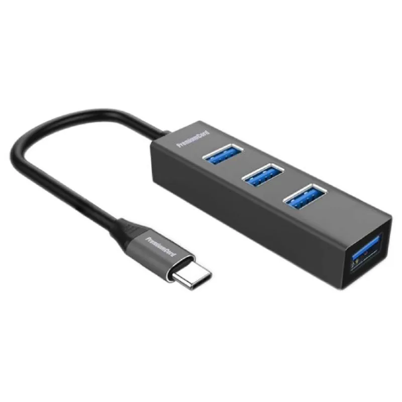 PREMIUMCORD 5G SuperSpeed USB Hub typ C na 4x USB 3.2 Gen 1 (ku31hub09)