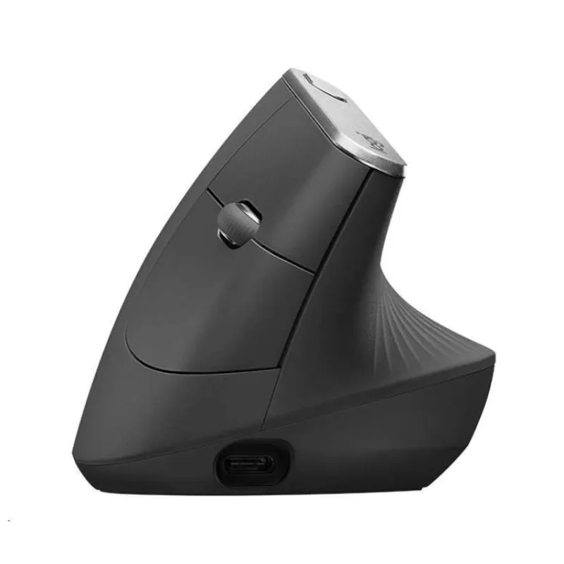 Logitech MX Vertical/Vertikálna/Optická/Pre pravákov/4 000 DPI/USB+BT/Grafitová (910-005448)