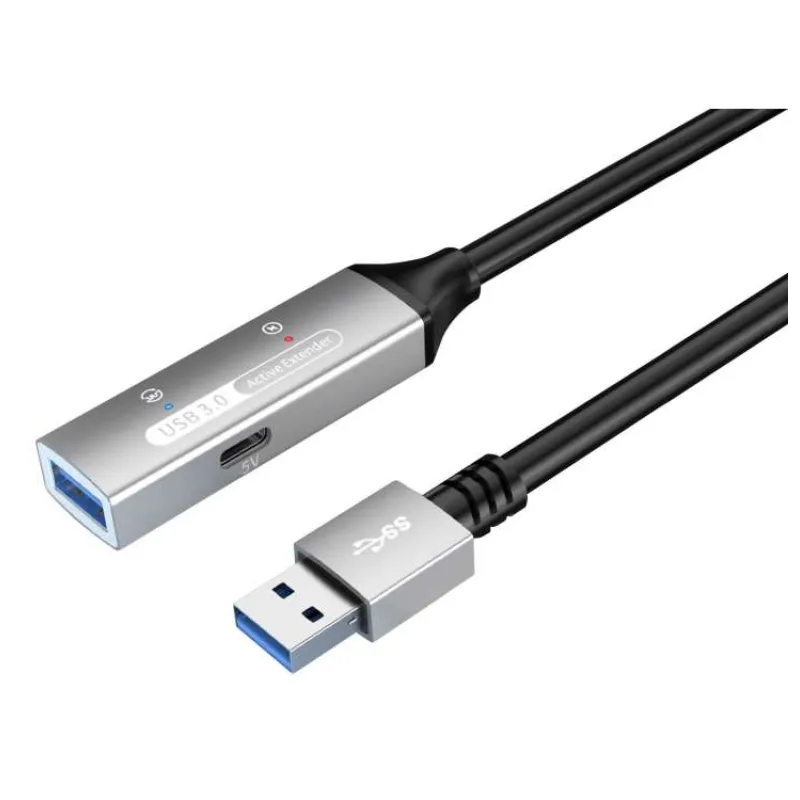 PremiumCord USB 3.2 repeater a prodlužovací kabel Male-Female, 5Gbps Aluminium 5m (ku3rep5al)