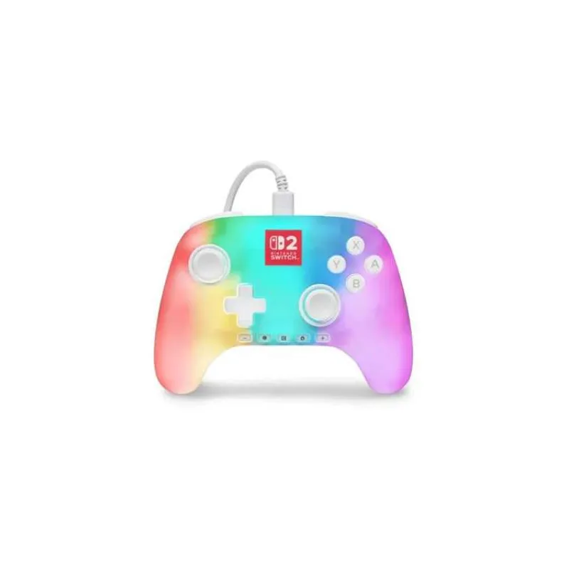 PowerA Kabelový ovladač pro Nintendo Switch 2 - svítící, bílý (NSGP0524-01)