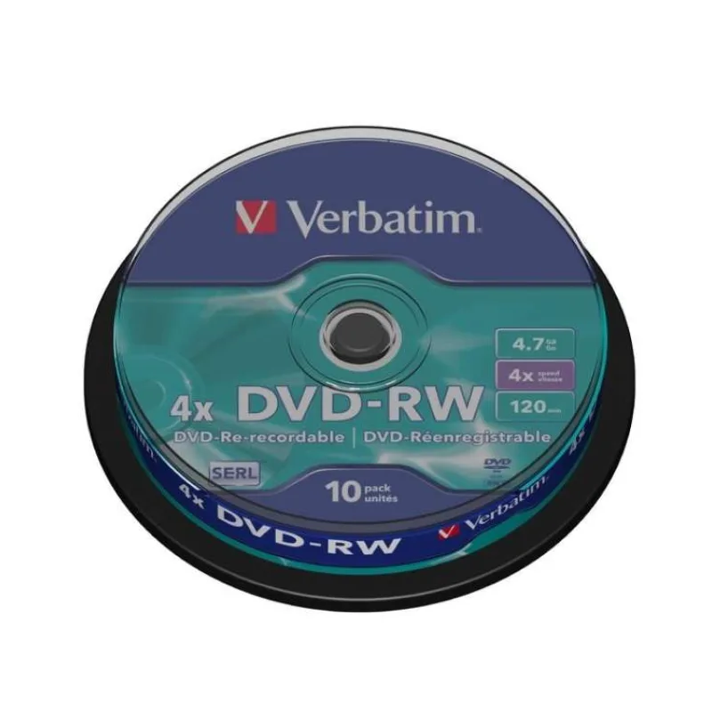 VERBATIM DVD-RW(10-pack)Spindle/4x/4.7GB (43552)