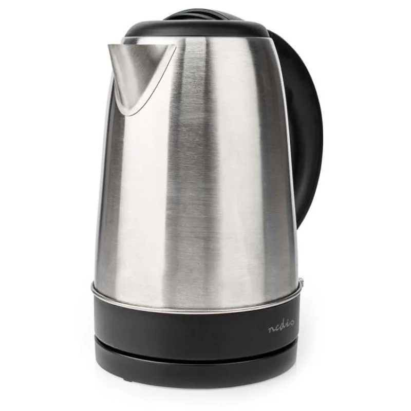 NEDIS rychlovarná konvice KAWK340EAL/ objem 1,7 l/ otáčení o 360°/ nerezová ocel/ spotřeba 2200 W/ černá / hliník (KAWK340EAL)