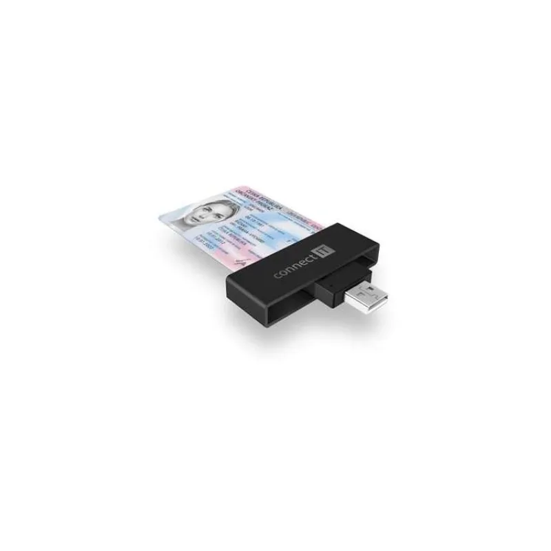 CONNECT IT USB čtečka eObčanek a čipových karet, ČERNÁ (CFF-3000-BK)