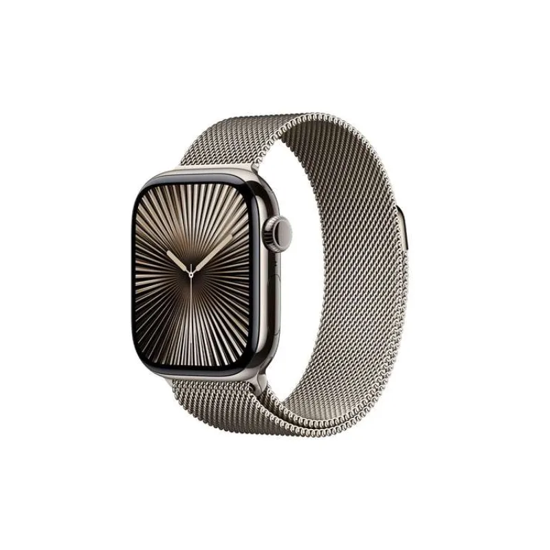 Apple Watch Series 10 GPS + Cellular 46mm Natural Titanium Case with Natural Milanese Loop - M/L (MWYC3QC/A)