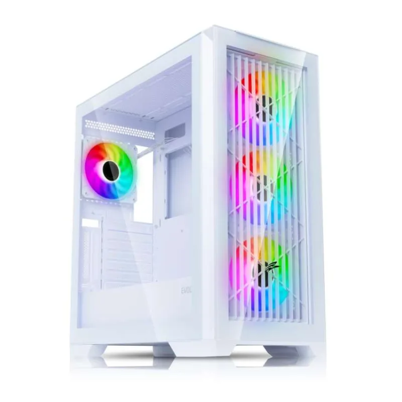 EVOLVEO Ptero Q2G, ATX/4x ARGB 120/sklo čelo+bok (PTEROQ2G-WH)