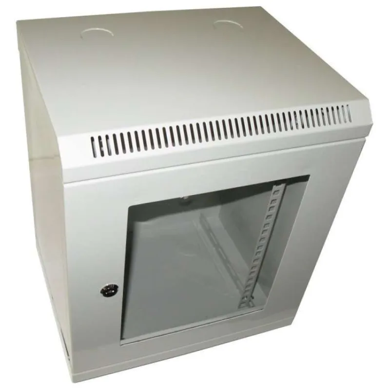 XtendLan 10" nástěnný rozvaděč 9U 350x140, nosnost 50 kg, dveře z plexiskla, svařovaný, šedý (WT-9U-1935-GREY)