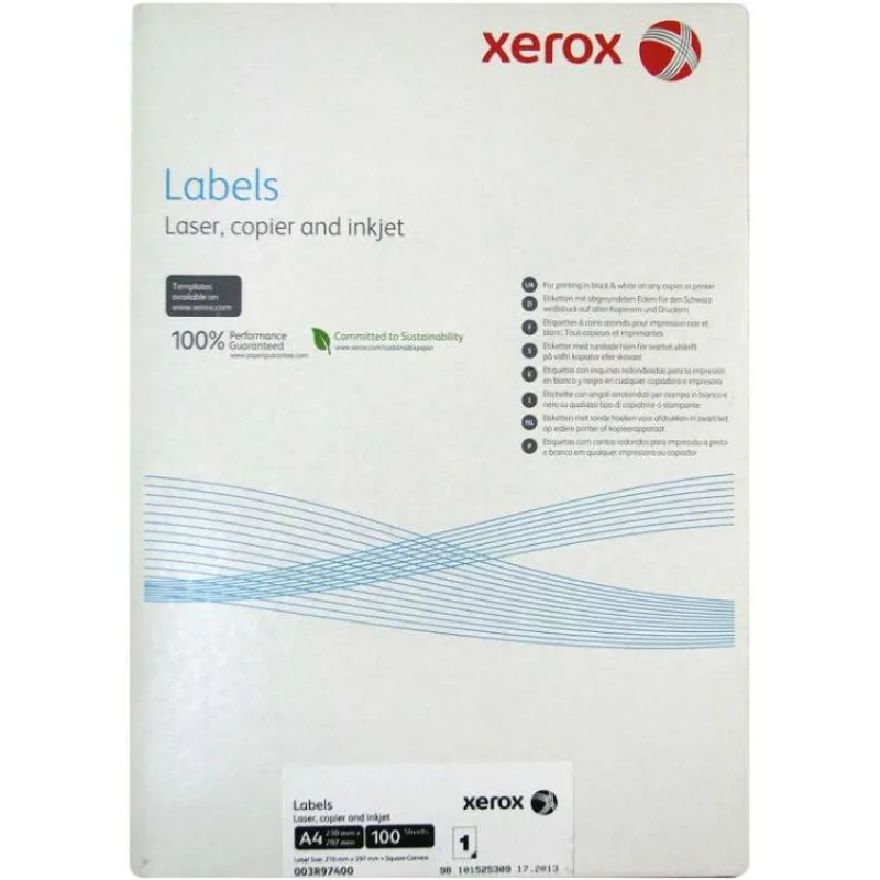 XEROX samolepiace štítky A4 100 listu (003R97400)