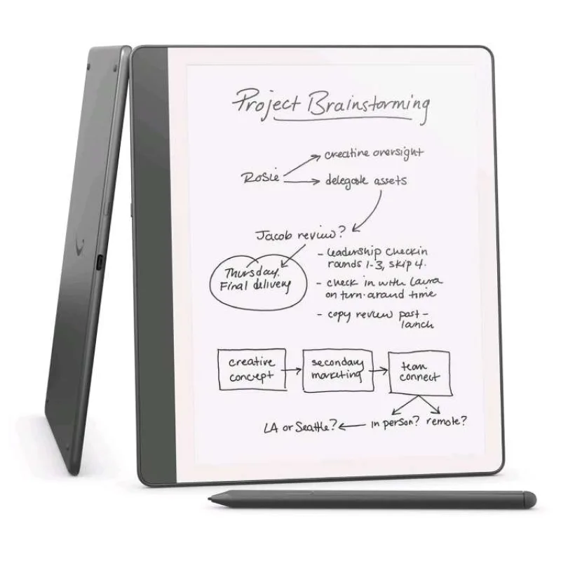 E-book Amazon Kindle Scribe 2024 (32 GB), Premium Pen, tungsten, BEZ REKLAM (840414608757)