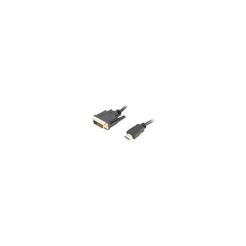 LANBERG připojovací kabel HDMI/A na DVI-D (24+1), M/M, 4K@30Hz, délka 1,8m, černý, dual link, zlacené konektory (CA-HDDV-20CU-0018-BK)