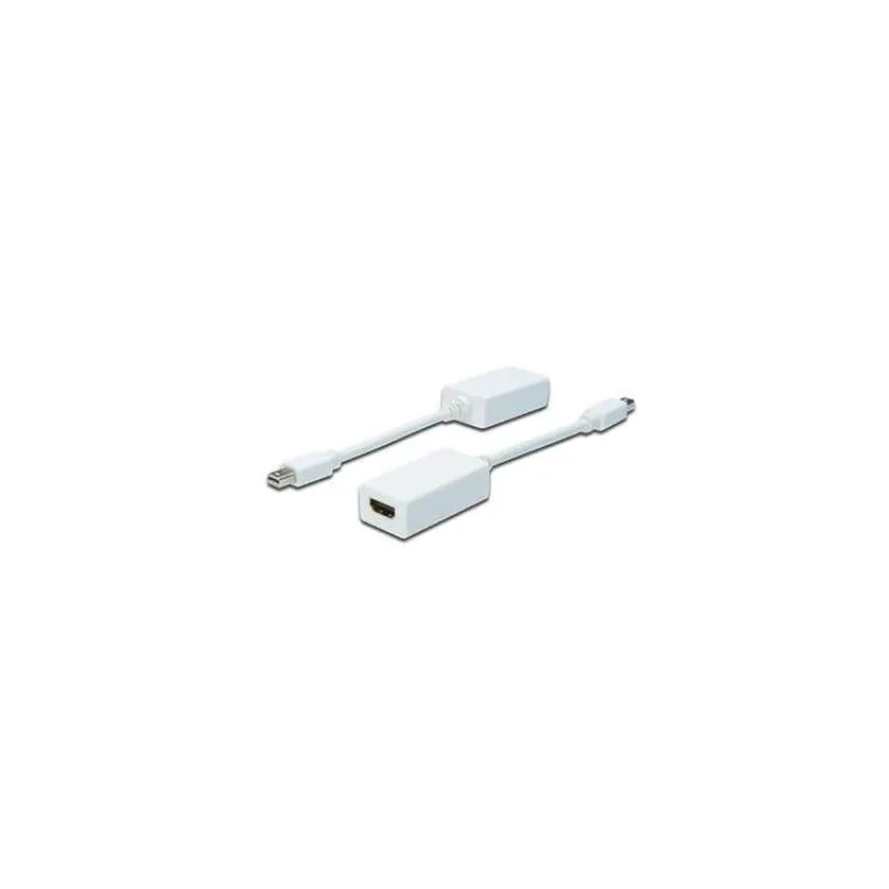 Digitus kabelový adaptér DisplayPort, mini DP - HDMI typ A M / F, 0,15m, kompatibilní s DP 1.1a, CE, wh (AK-340411-001-W)
