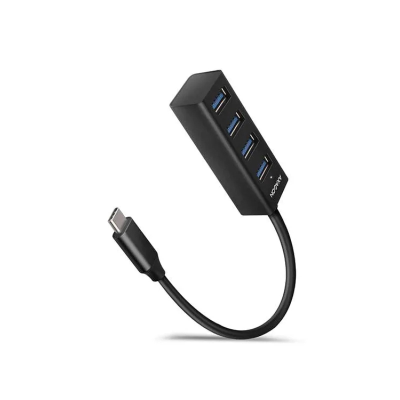 AXAGON MINI hub USB-C / HUE-M1C / USB 3.2 Gen1 / 4x USB-A / kovové tělo / 0,2m (HUE-M1C)