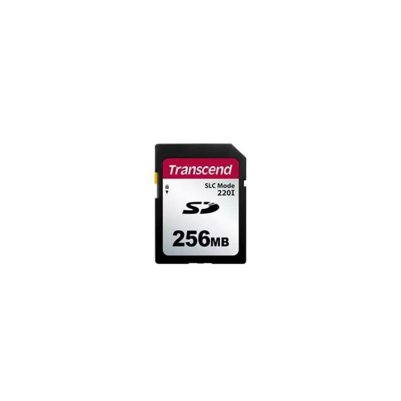 Transcend 256MB SD220I MLC průmyslová paměťová karta (SLC mode), 22MB/s R,20MB/s W, černá (TS256MSDC220I)