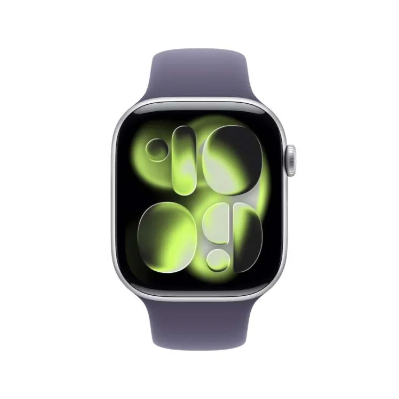 Apple Watch Series 11 GPS 46mm Silver Aluminium Case with Purple Fog Sport Band - M/L (MEVA4WF/A)